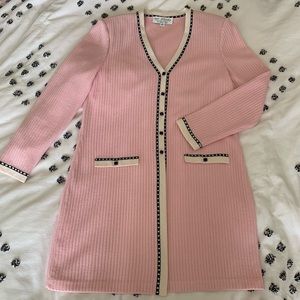 St. John Pink Knit Cardigan